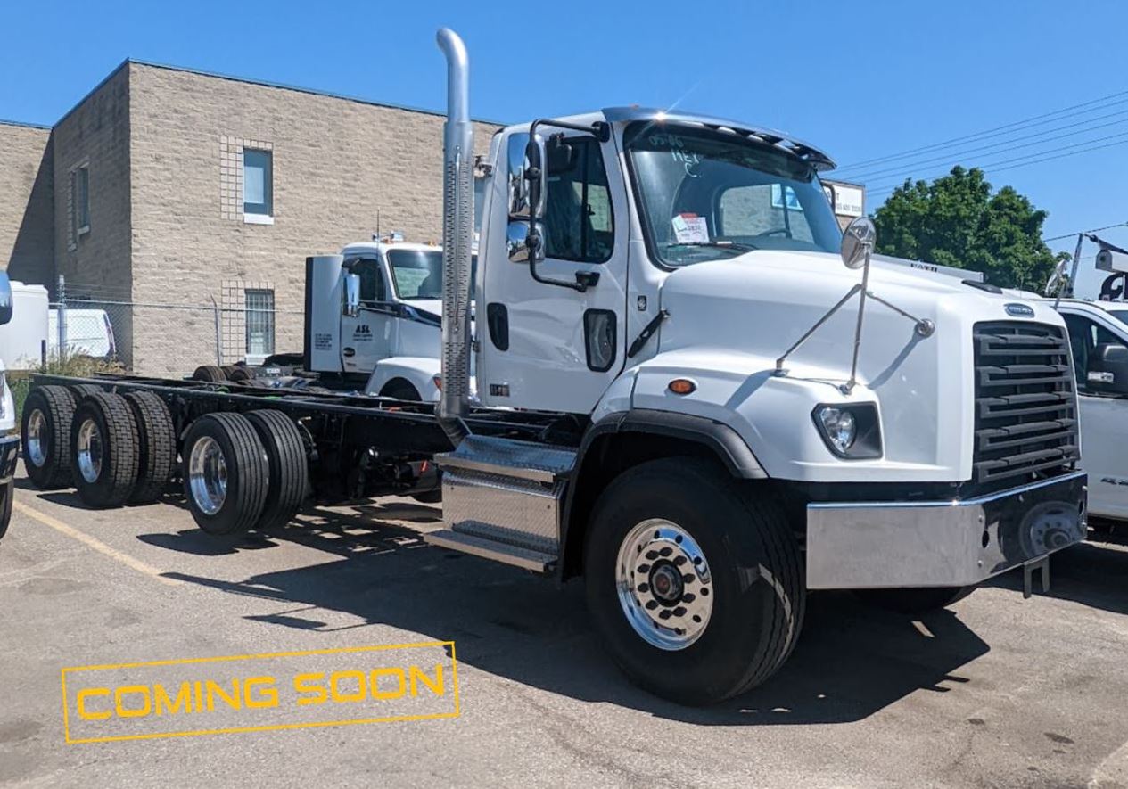 2023 Freightliner 114SD HMF 28562 6 Story Wallboard Crane Work